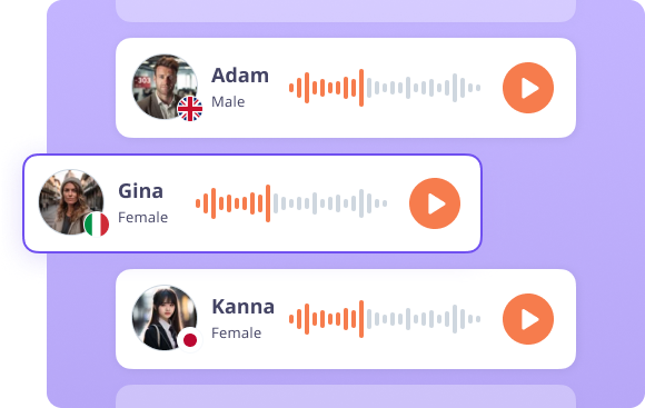 Attēlā redzama dažādu, košu skaņu viļņu ikonu kopa, kas simbolizē atšķirīgas balsis. Tas izceļ balss kataloga daudzveidību un pielāgošanas iespējas.