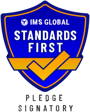Insignia de signatario del Standards First Pledge.