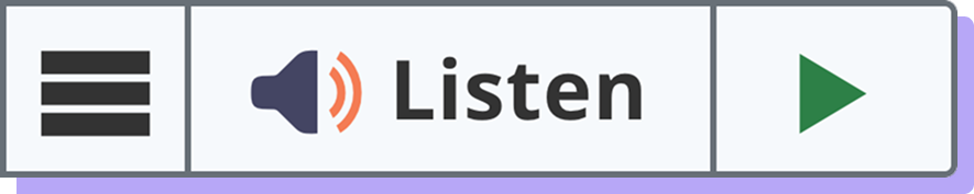 ReadSpeaker webReader not opened illustration. With a Listen button and play icon in green.