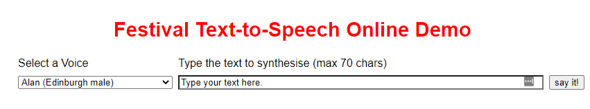 The Festival Speech Synthesis System human-sounding text to speech