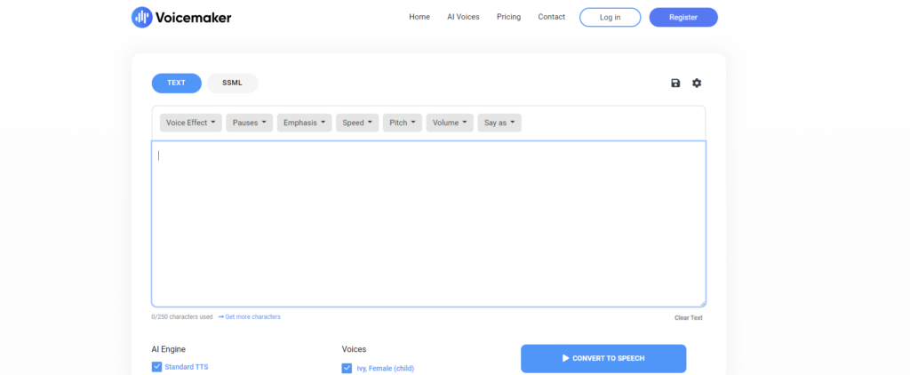 Voicemaker human-sounding text to speech