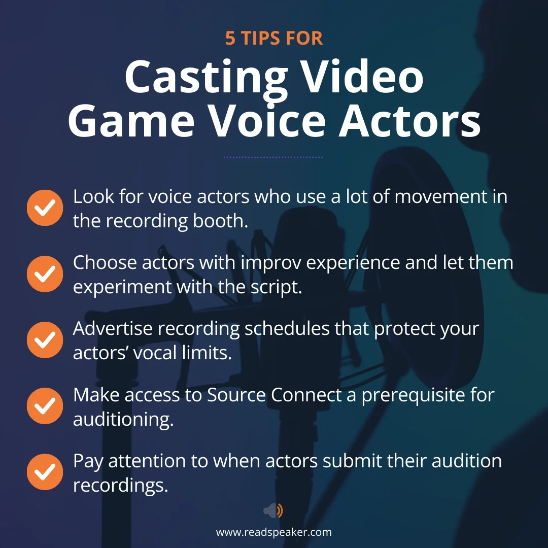 5 Tips for Casting Video Game Voice Actors