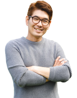 Asian man smiling