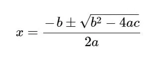 Turning LaTeX to voice for STEM: normally written quadratic equation.