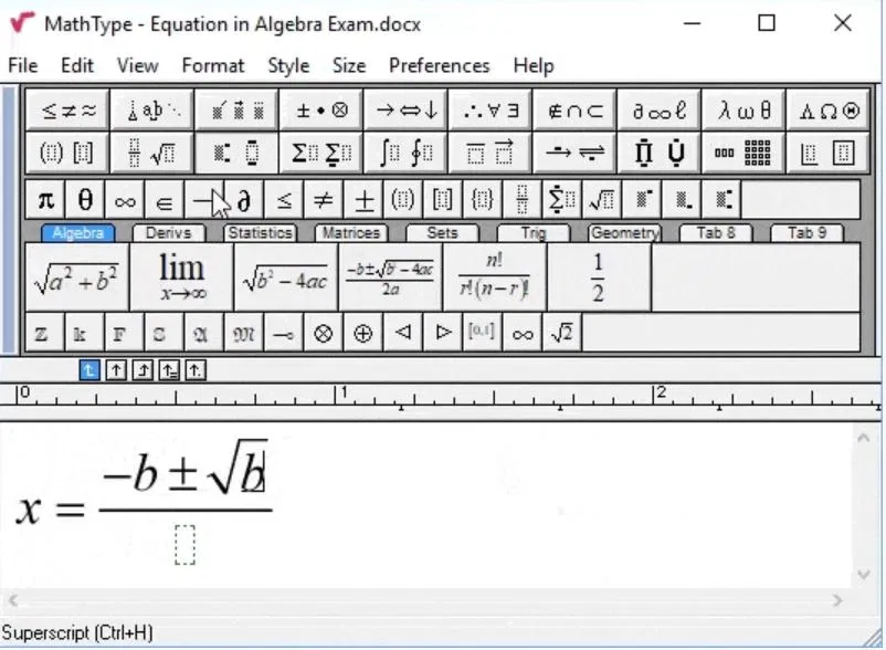 Turning MathType to voice for STEM accessibility - MathType interface