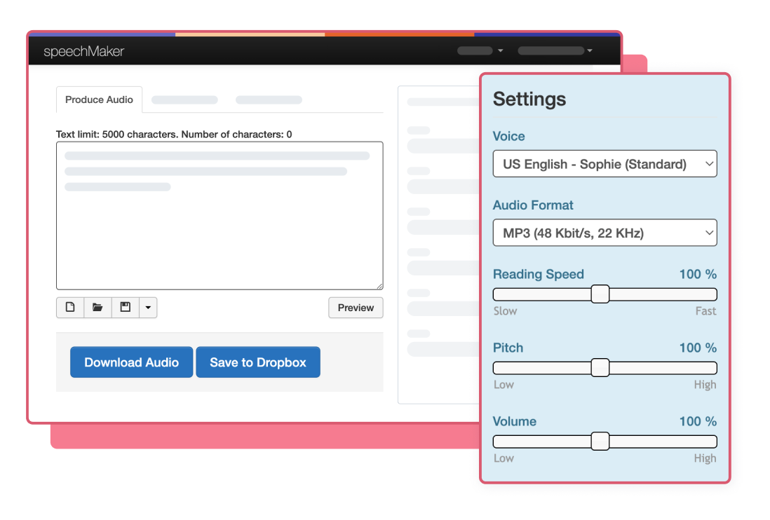 Illustration of speech production for corporate training.