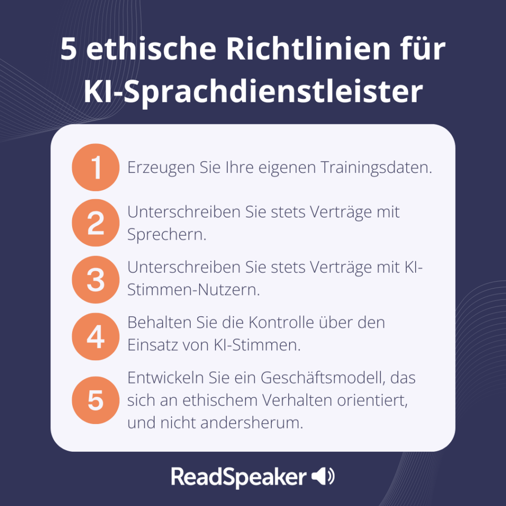 ReadSpeakers ethische Leitlinien für KI-Sprachdienstleister