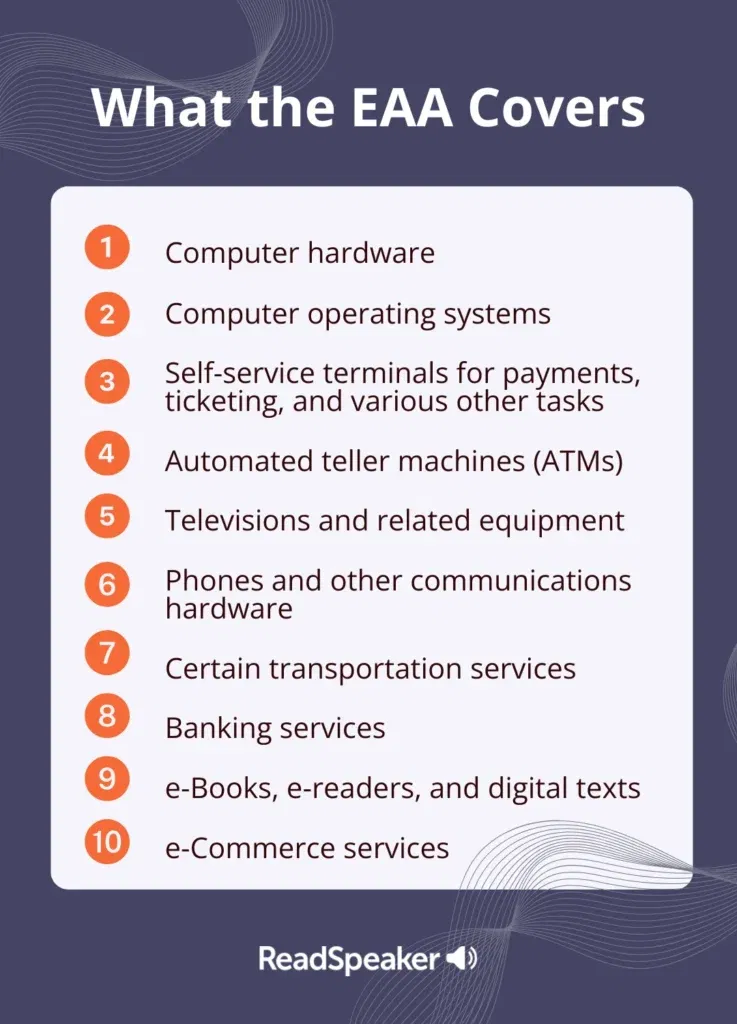 What the European accessibility act (EAA) covers