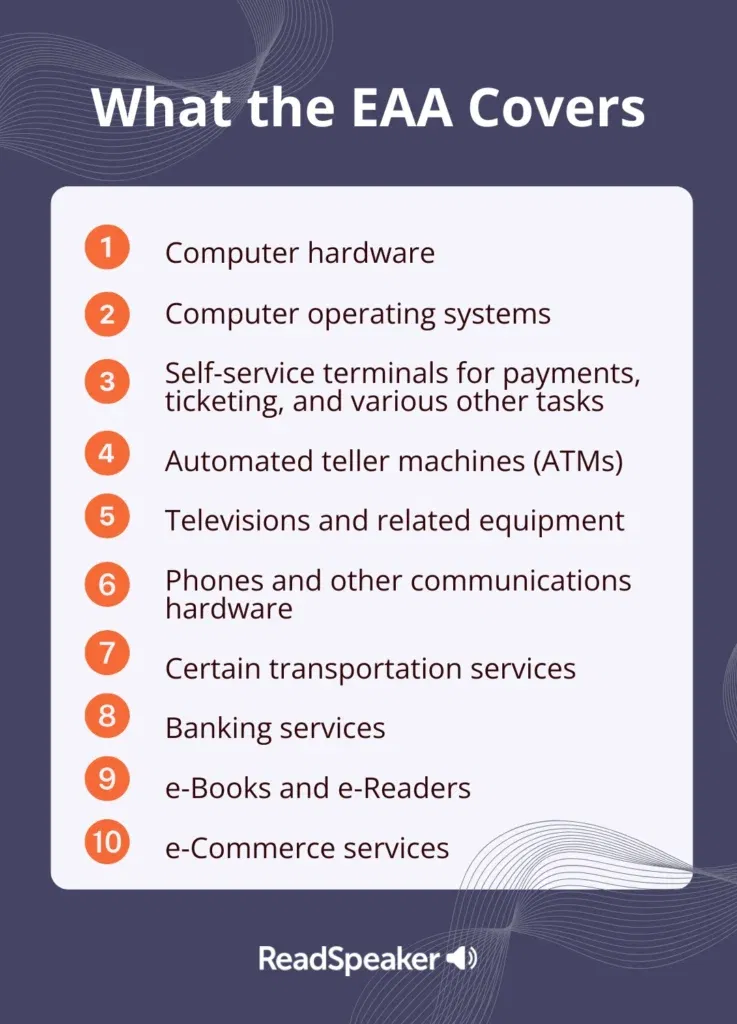 What the European accessibility act (EAA) covers