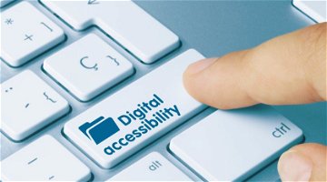 Digitale toegankelijkheidstoets op een toetsenbord.