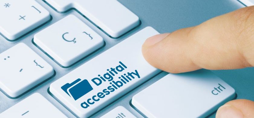 Touche d'accessibilité numérique sur un clavier.